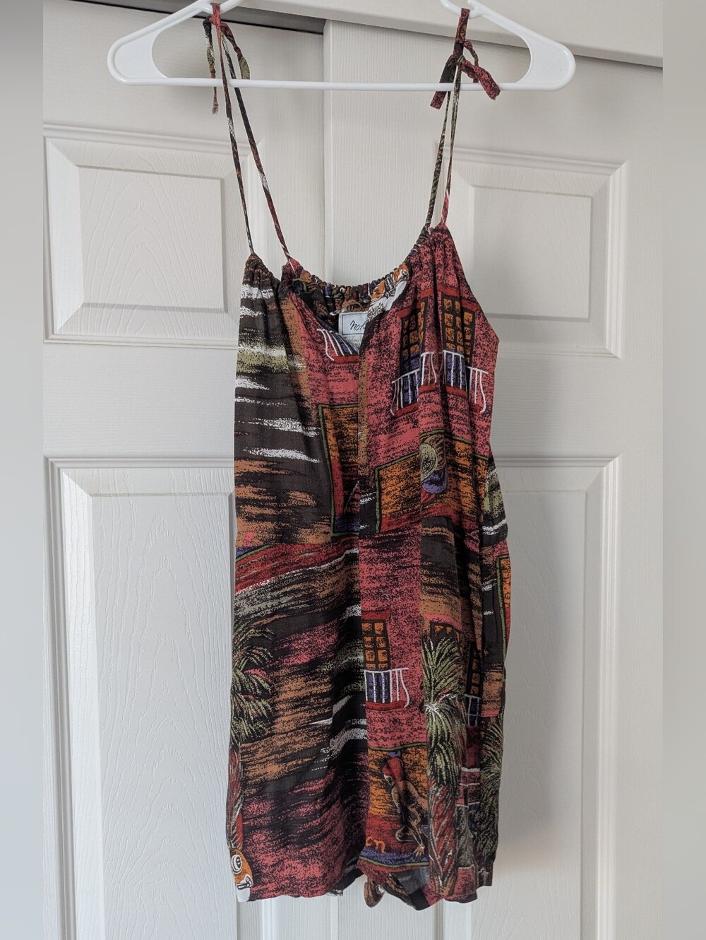 Vintage Moka Hawaii Tropical Halter Romper | Women's Small | 80s 90s Resort Wear
